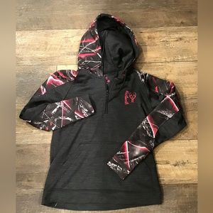 Huntsworth 1/4 Zip Kangaroo Pouch Hoodie size Small